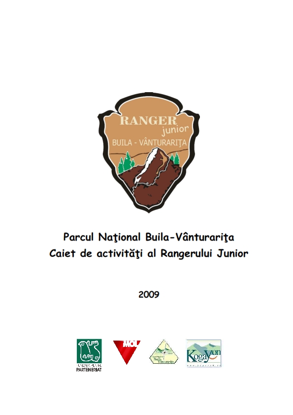 Cover of Caiet de activități al rangerului junior în Parcul Național Buila-Vânturarița